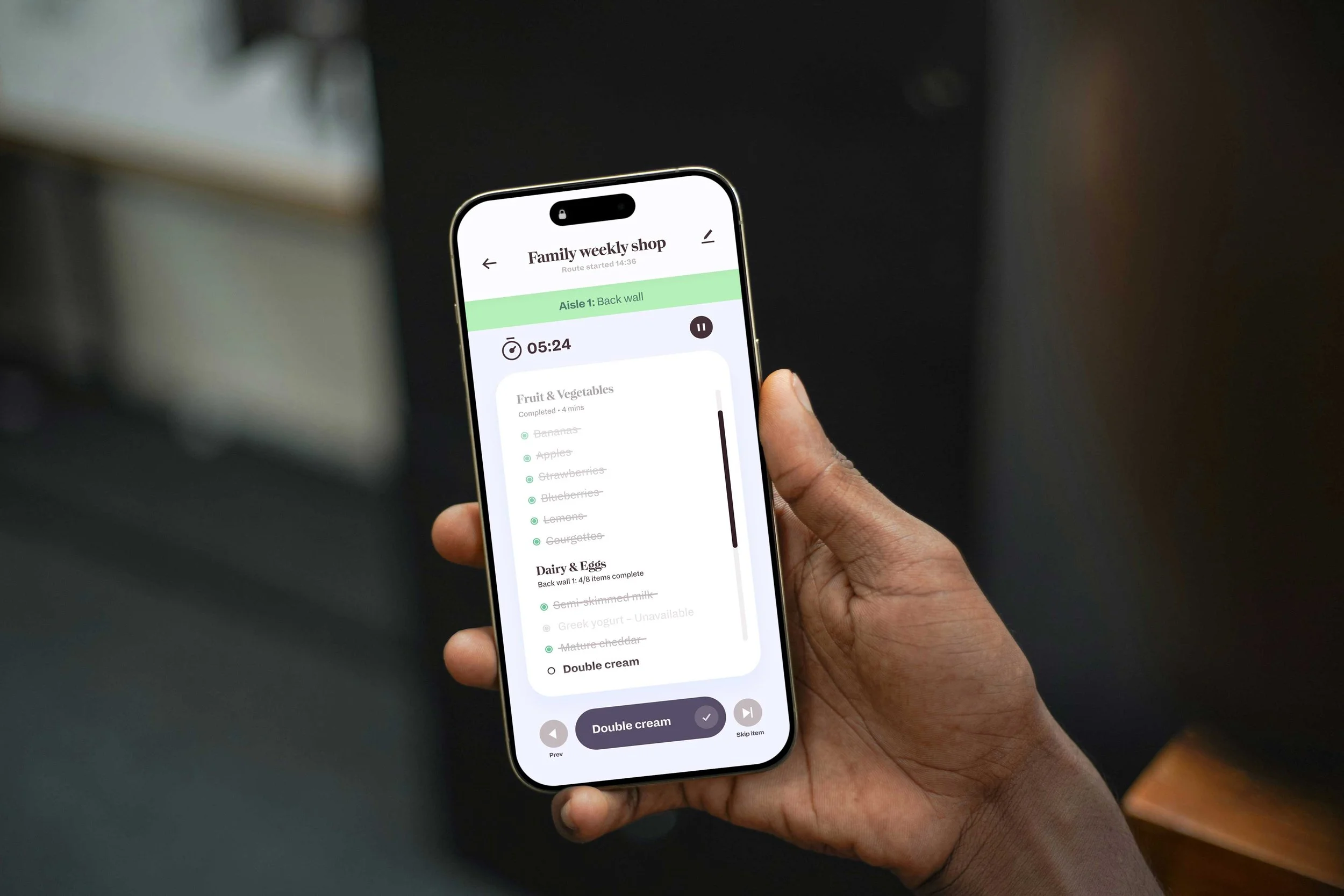 Aisle shopping app