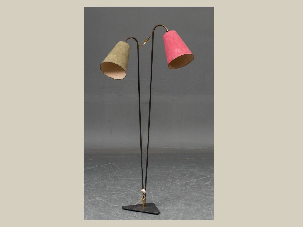 1950's Mid-Century Floor Lamp with Two-arms