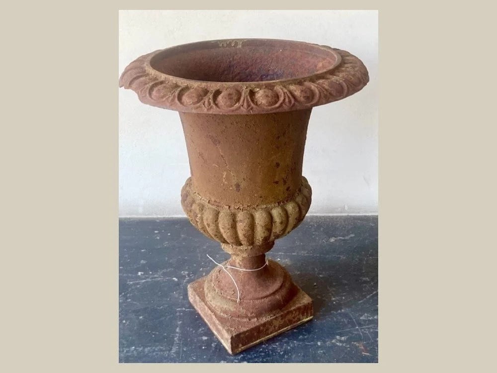 Antique Iron Urn & Planter, 19th C French