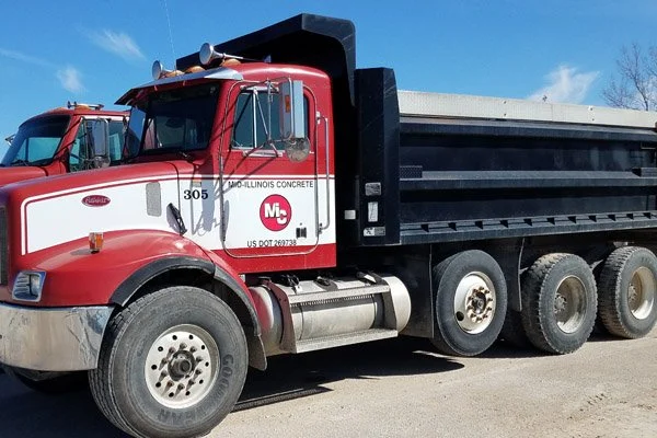 Tandem Hauling by Mid-Illinois Concrete.