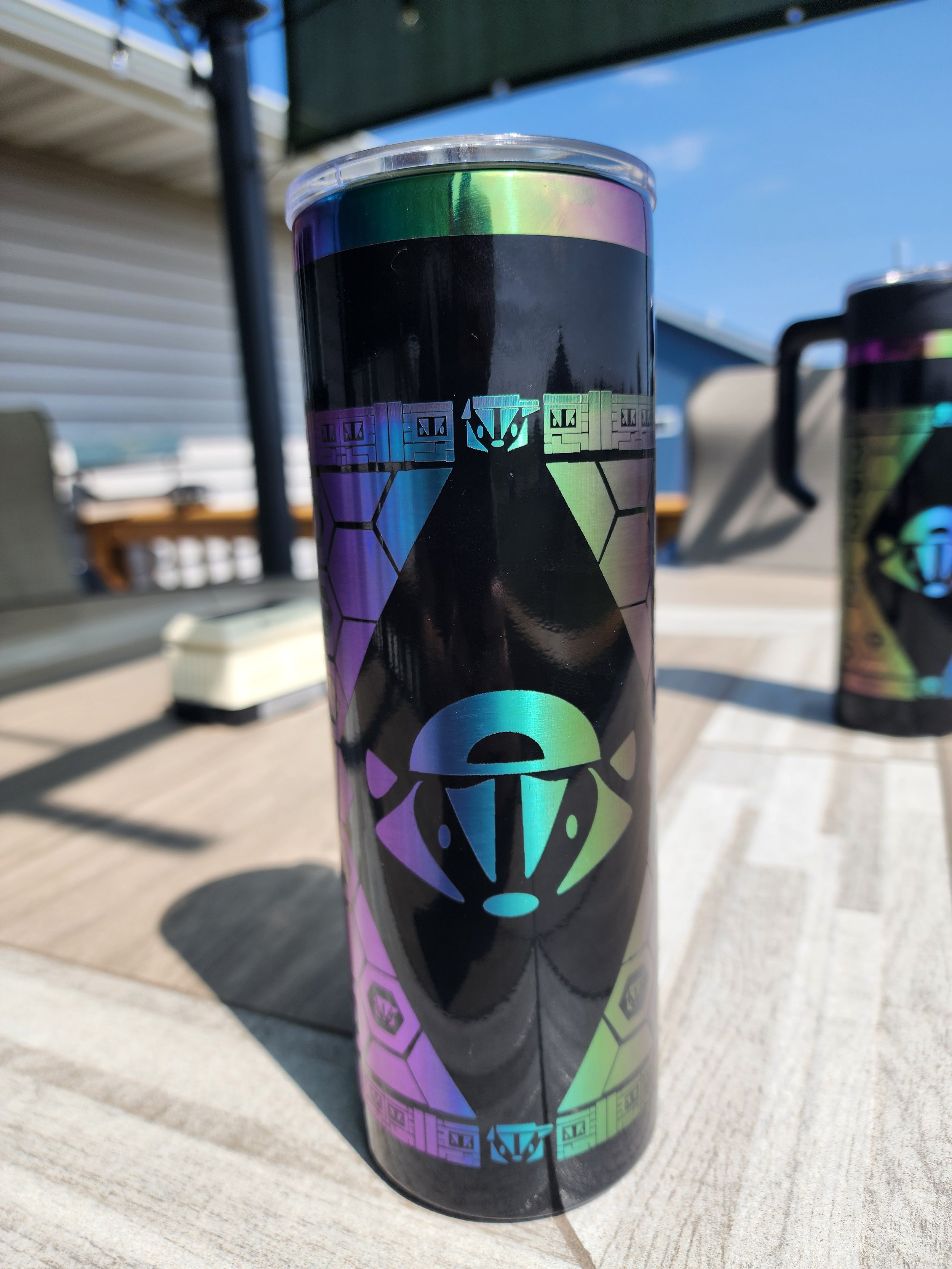 20oz Skinny Rainbow Tumbler Badgerbro Edition