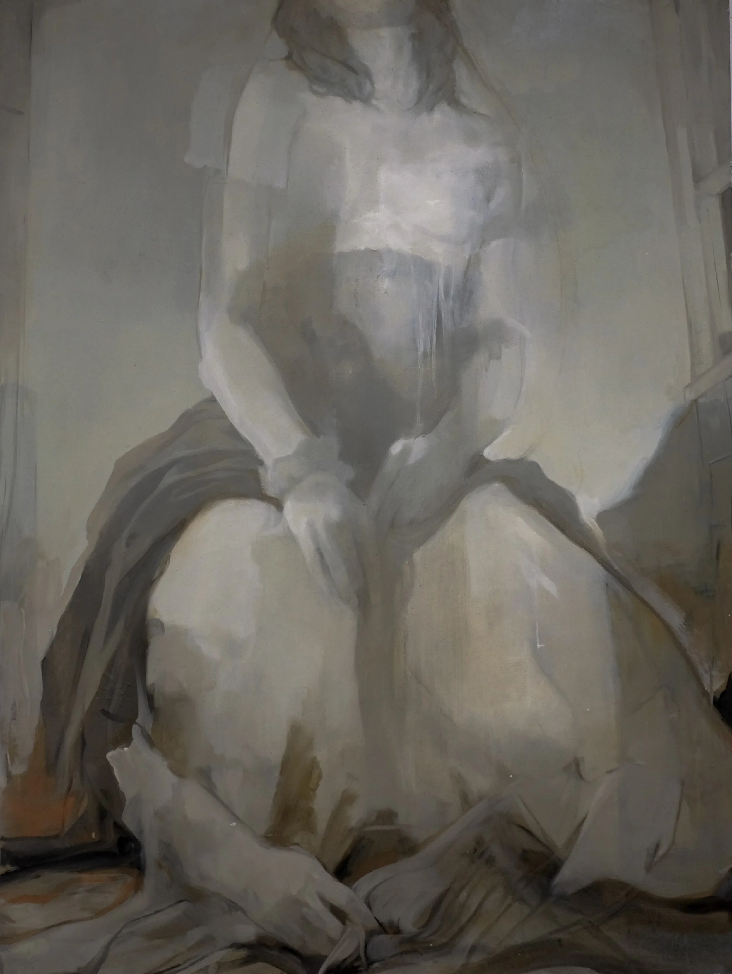 &ldquo;𝘛𝘸𝘰 𝘞𝘰𝘮𝘦𝘯 𝘏𝘦𝘭𝘱𝘪𝘯𝘨 𝘌𝘢𝘤𝘩𝘰𝘵𝘩𝘦𝘳&rdquo; 
36&rdquo;x48&rdquo; 
Oil on panel 

This painting was initially started as a portrait session. The head of the main sitter was in the middle of the composition, and the other figure w