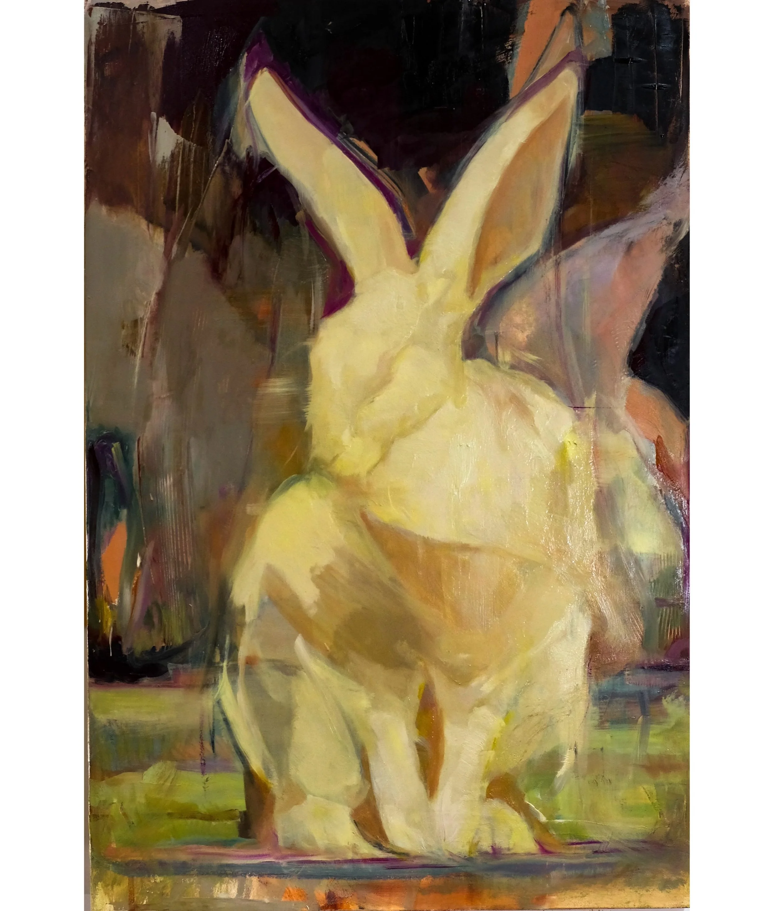 &ldquo;ℬ𝓊𝓉𝓉ℯ𝓇ℬ𝓊𝓃&rdquo; 
24&rdquo;x36&rdquo;
Oil on canvas 

Currently on view @collierwest- 

Do you see the wings? 

#contemporarypainting #animalpainting
