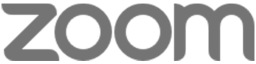 Zoom logo in black and white