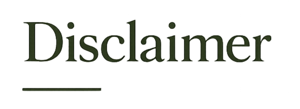 The word 'Disclaimer' written in black font with a green underline.
