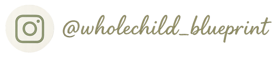 Instagram logo followed by the text '@wholechild.blueprint'