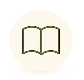 Open book icon inside a circular background