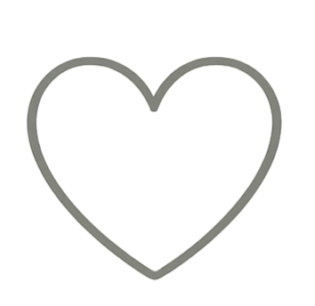 Outline of a heart shape on a black background