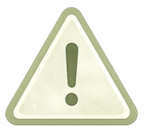 Warning sign with an exclamation mark inside a triangle
