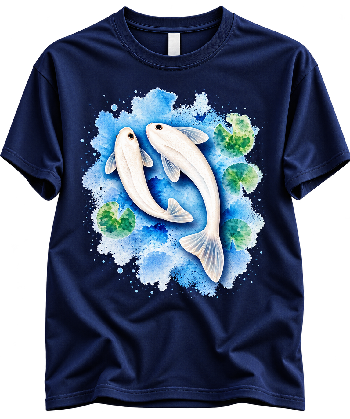 Two White Koi