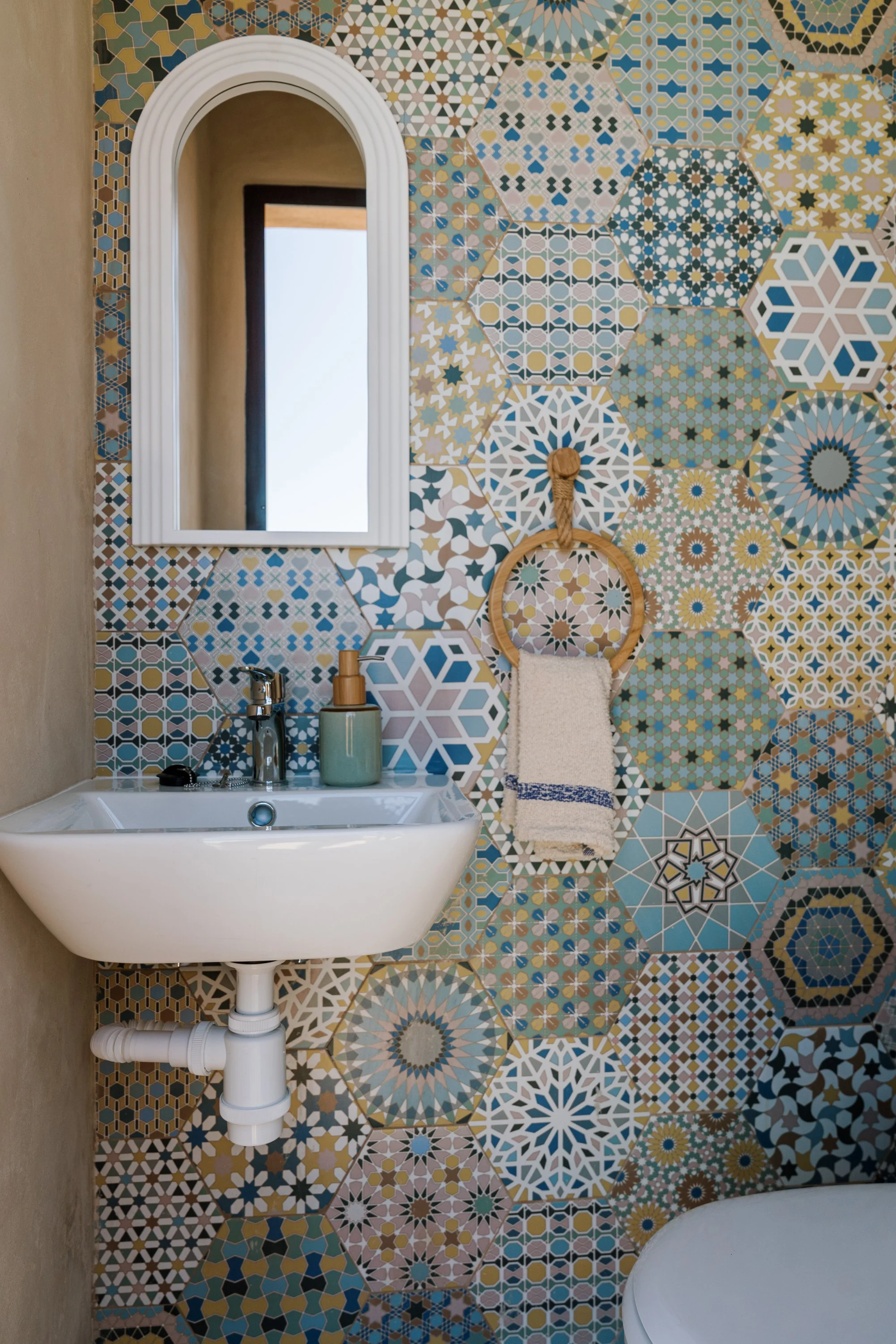 Poolside bathroom