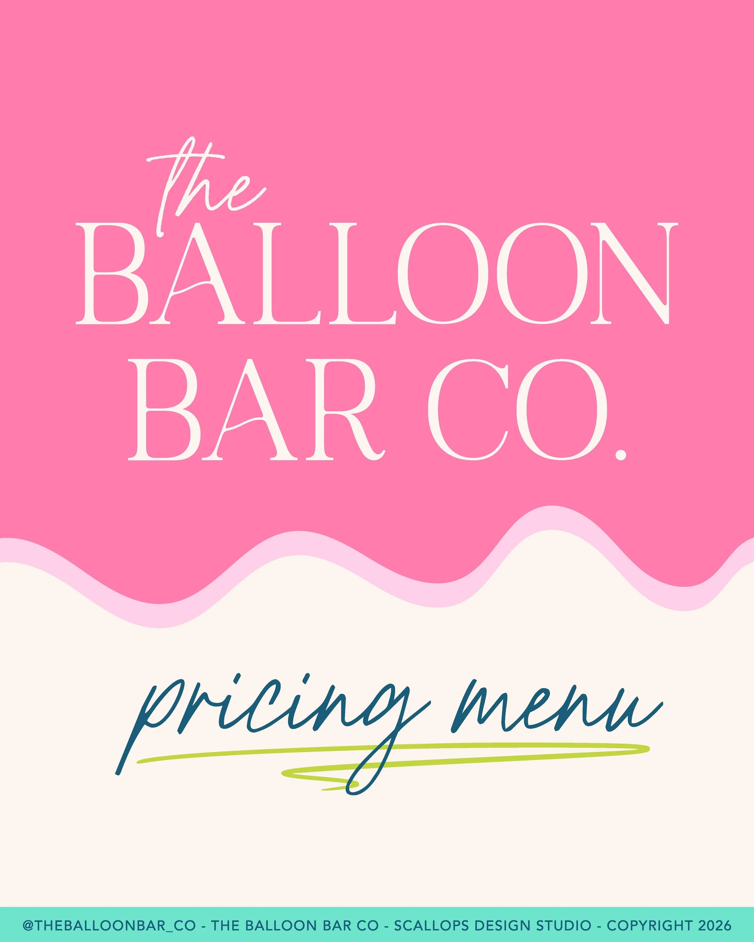 ⭐️ Pricing Menu Palooza ⭐️

@theballoonbar_co coming at us with a really fun color combo! I'm pretty in love with it. You guys too?
.
.
.
.
.
.
.
.
#balloonmenu #balloondecor #graphicdesign #balloongarland