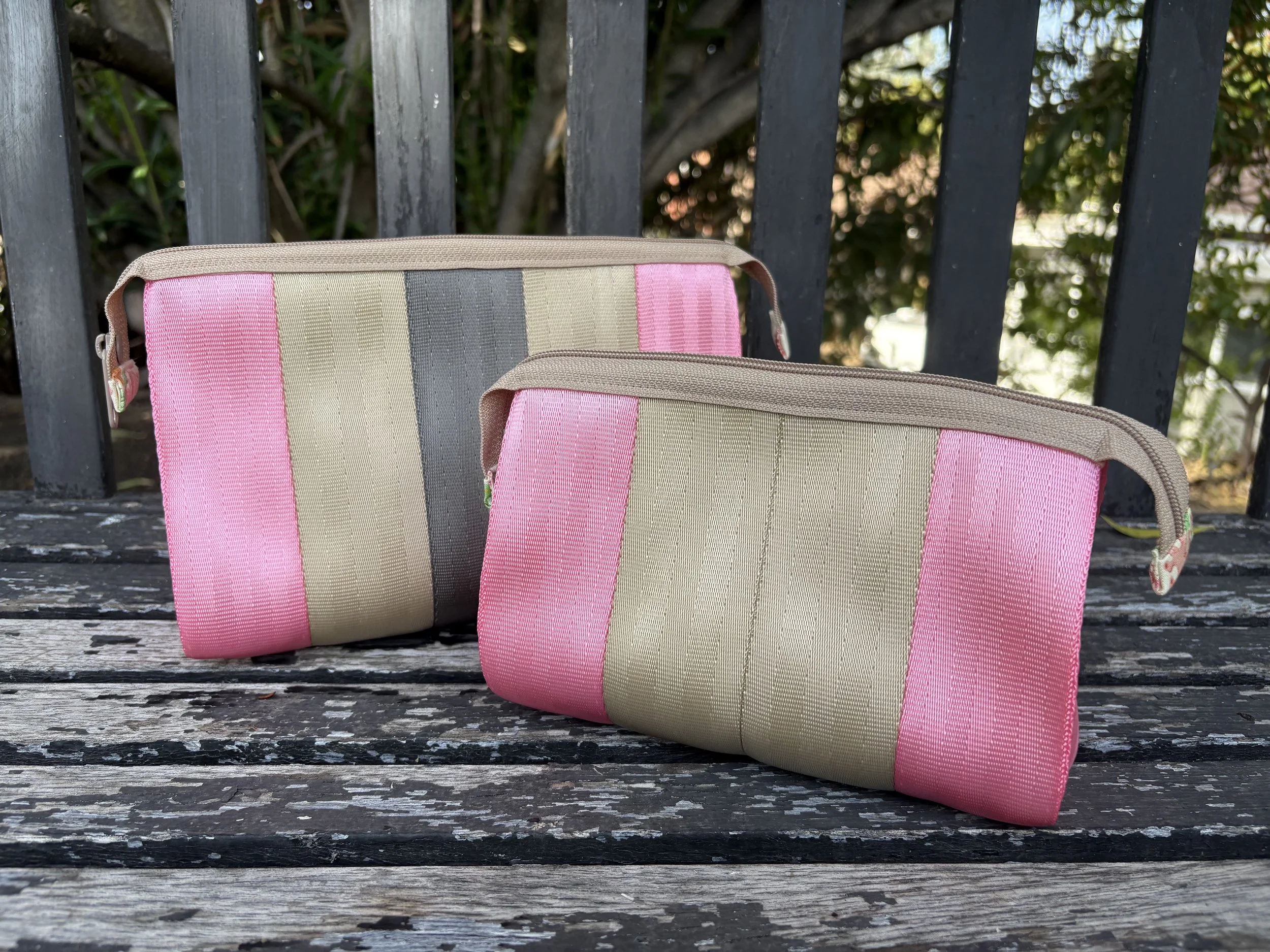 Seatbelt cosmetic bag