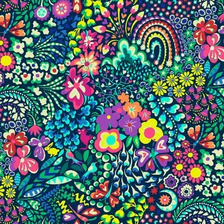 Hide & Seek by Sally Kelly - Multi 108" Wide