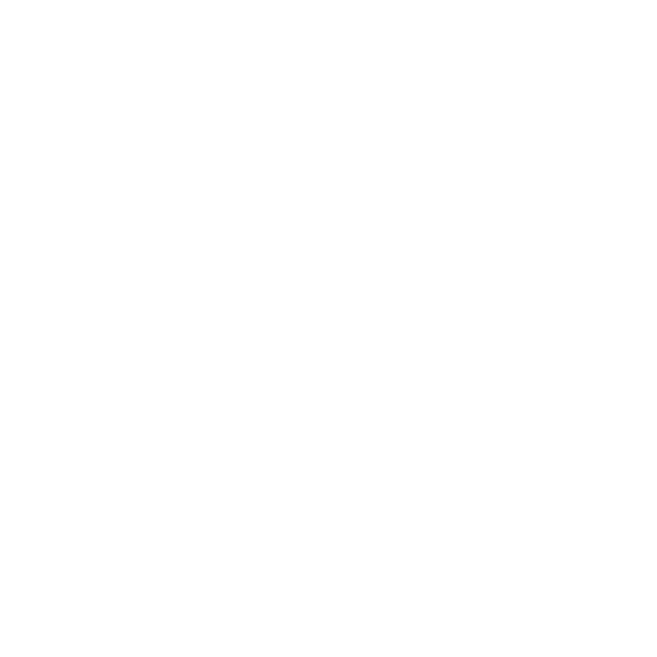 A black background with four white circular shapes and black rings inside, arranged in a square pattern.