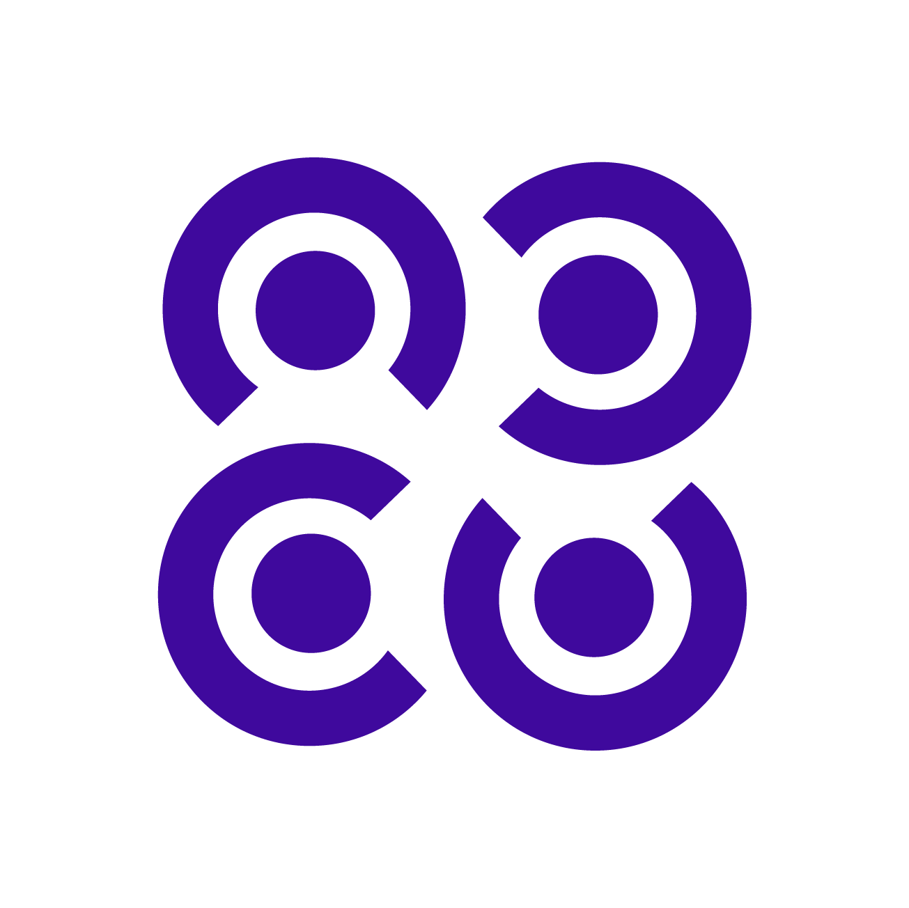 The Comprehensive Youth Services logo with four purple circular shapes arranged in a pattern on a black background.