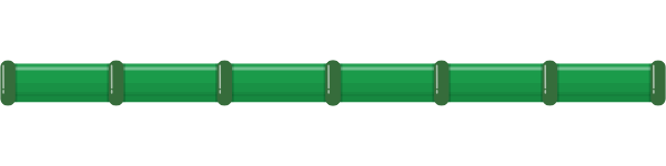 Green plastic toy train track segment with connectors