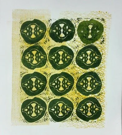 «Άτιτλο», linocut, mesh relief printing [61χ52]