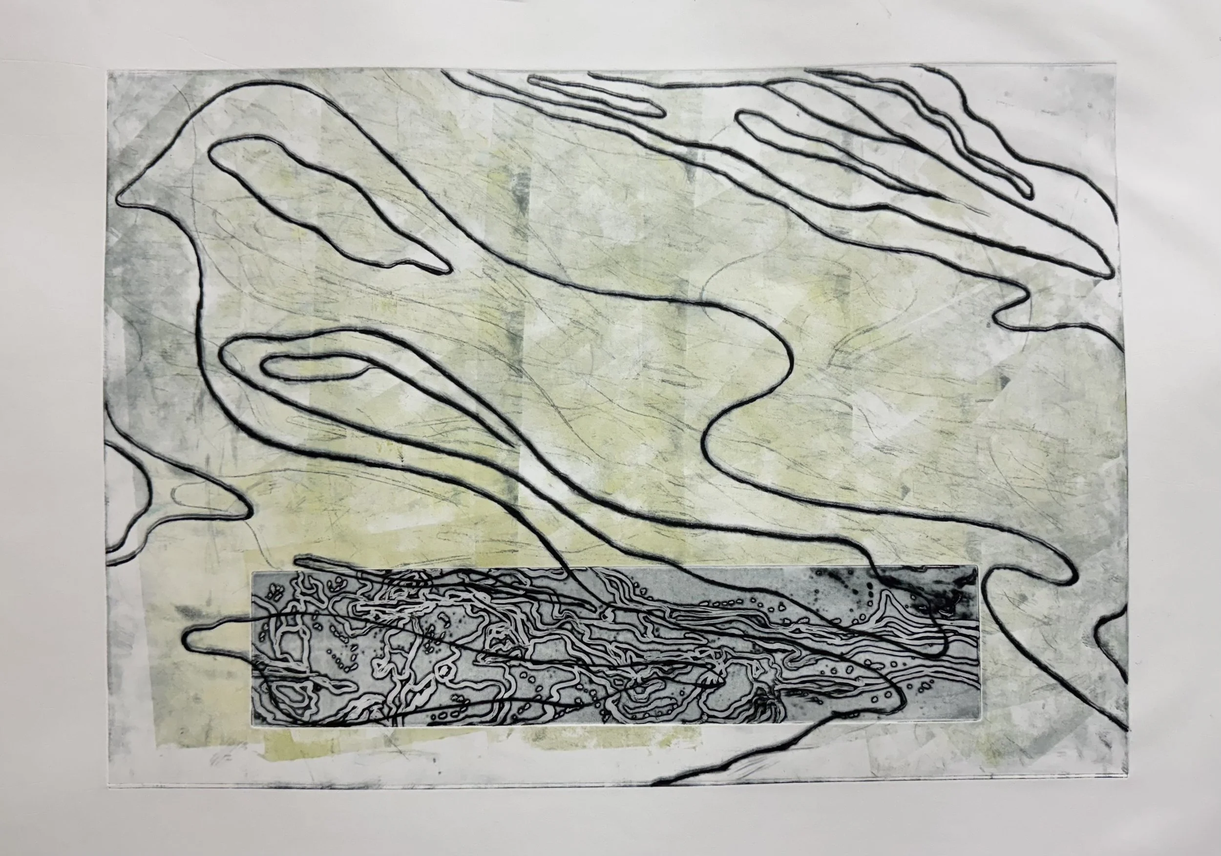 «Άτιτλο», Etching, chine collé [100x70]