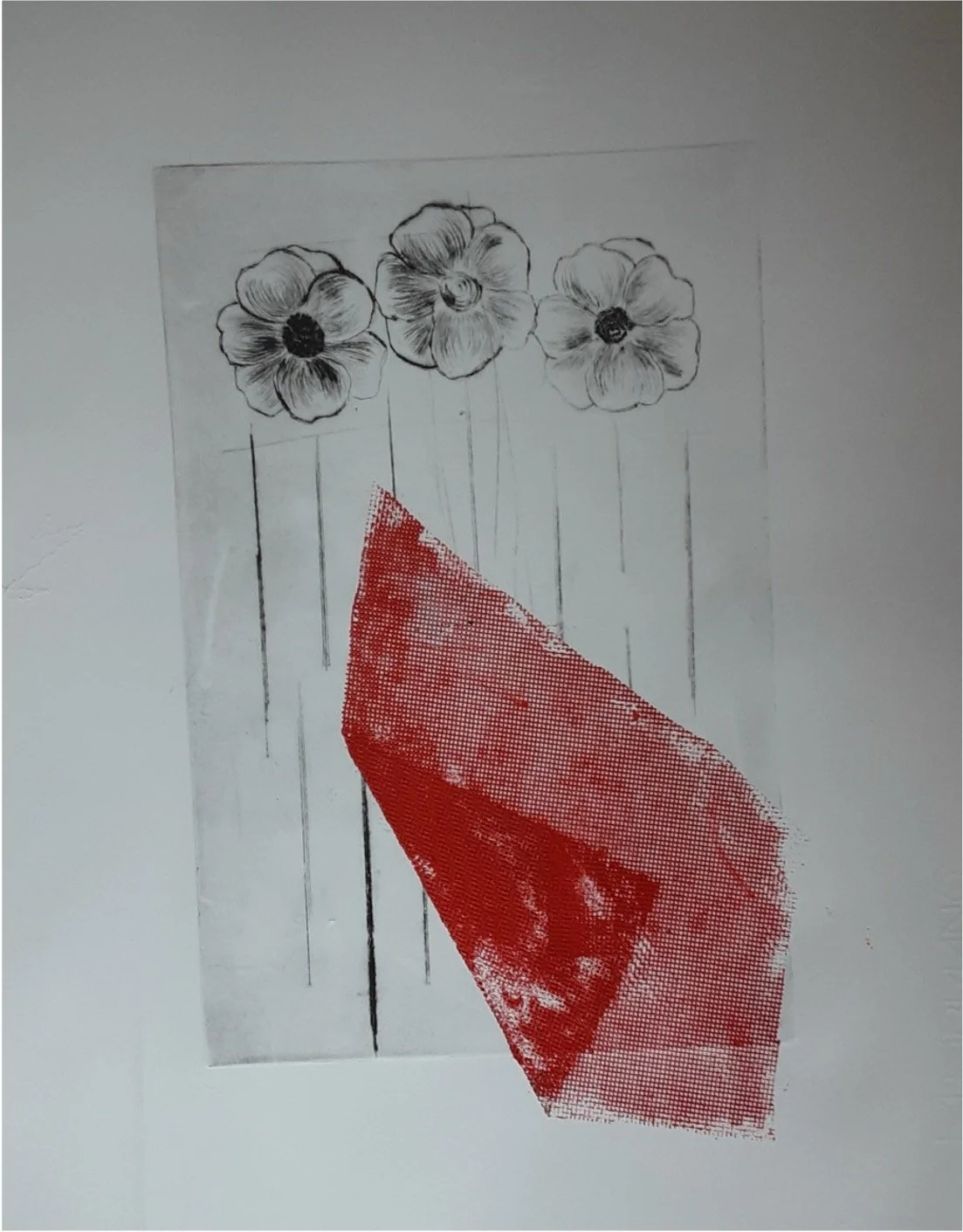 «Άτιτλο», Drypoint, mesh relief print [30x22]