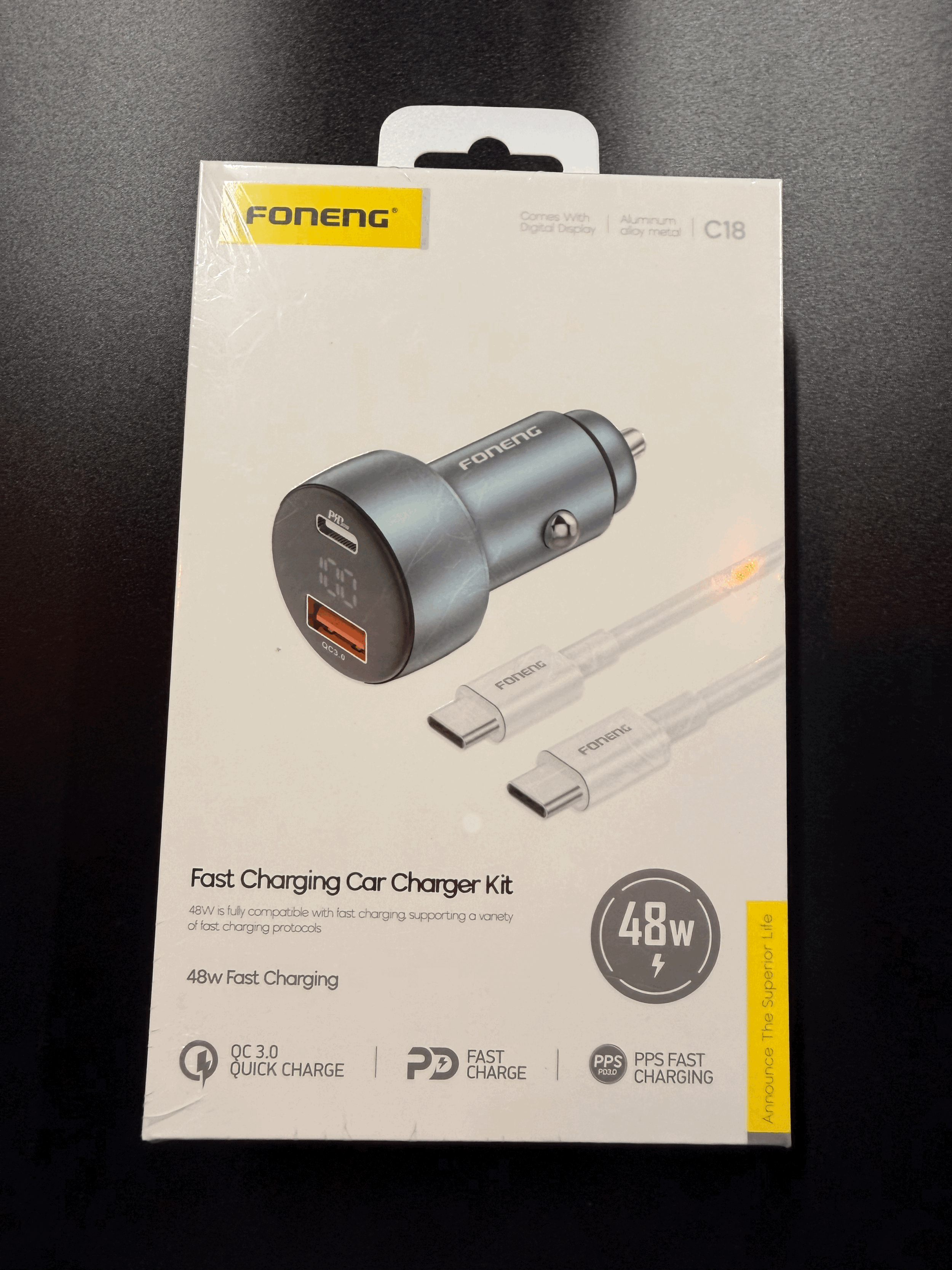 Foneng 30W USB-C Fast Car Charger