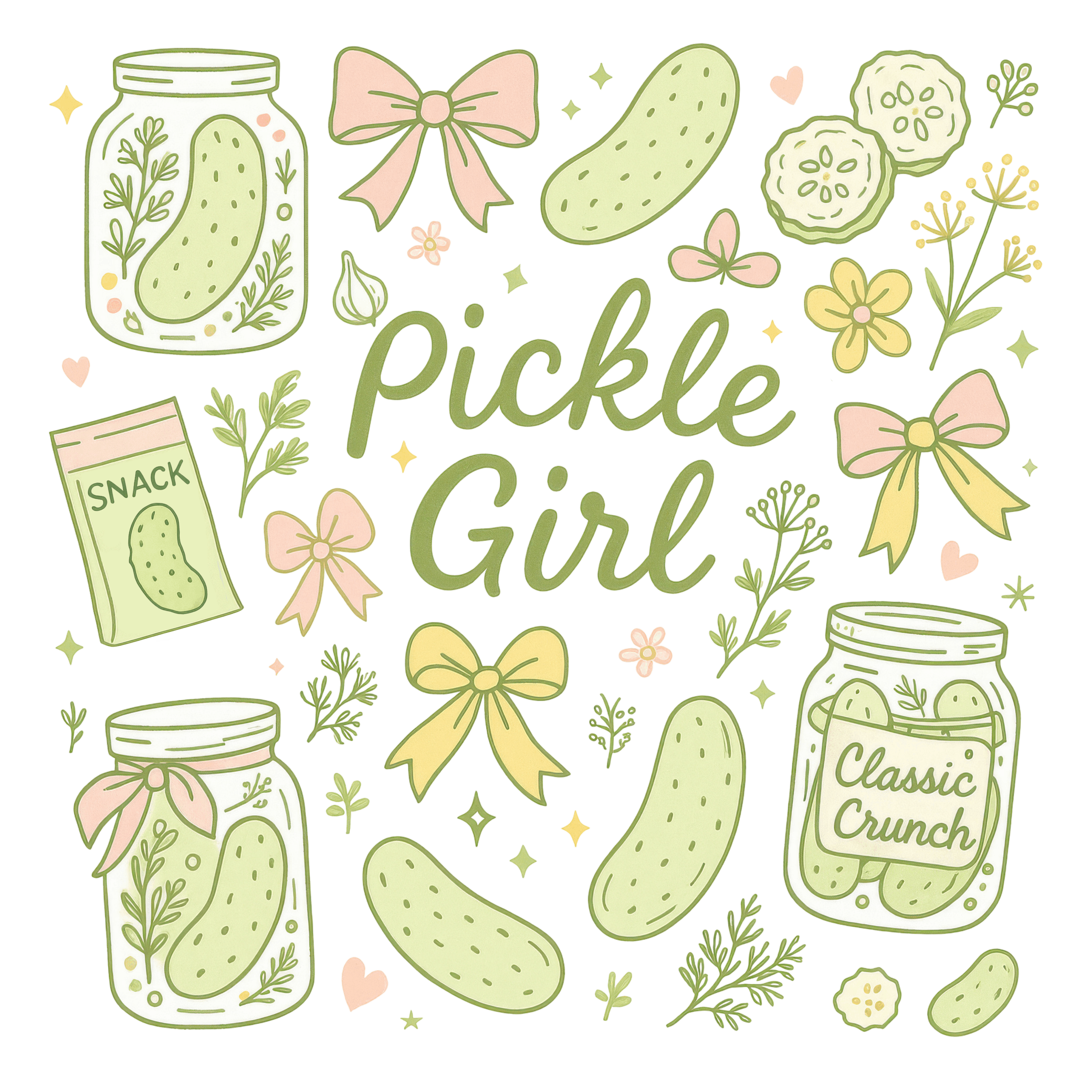 DTF Transfers fun Pickle prints