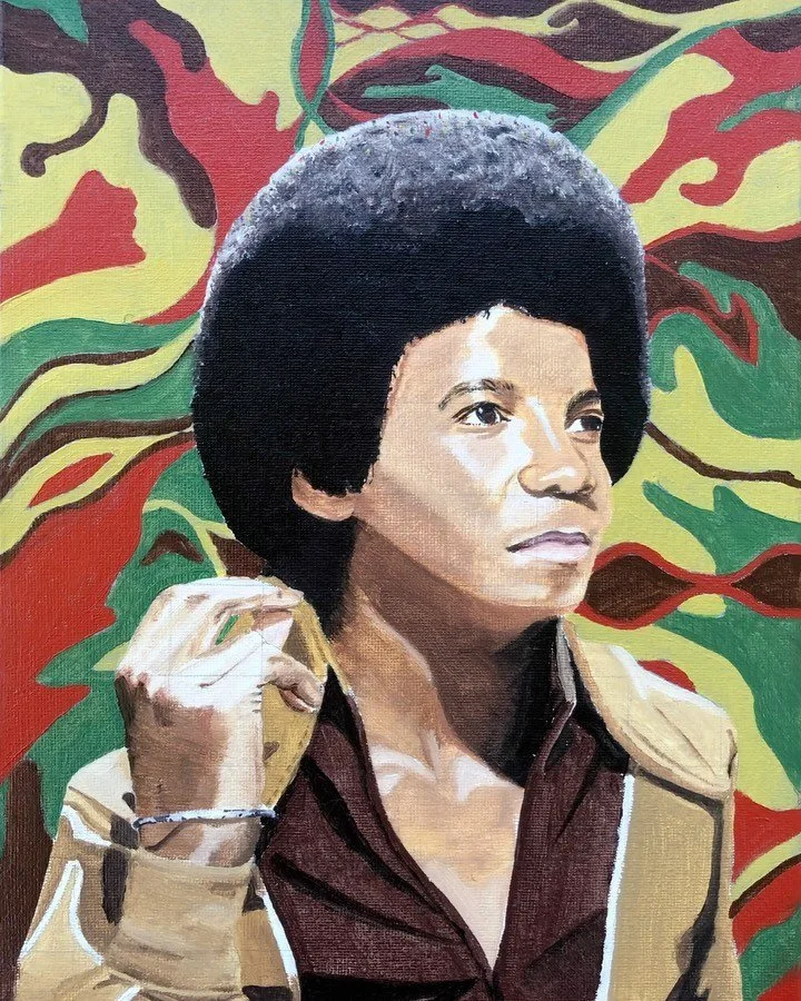 Young Michael Jackson Painting Portrait 
Getting better everyday, follow my tiktok: @eliajh.arts_ 

#painting #artoftheday #worldofart #worldofartists #oilpainting #vibrantcolors #micaheljackson #moonwalking