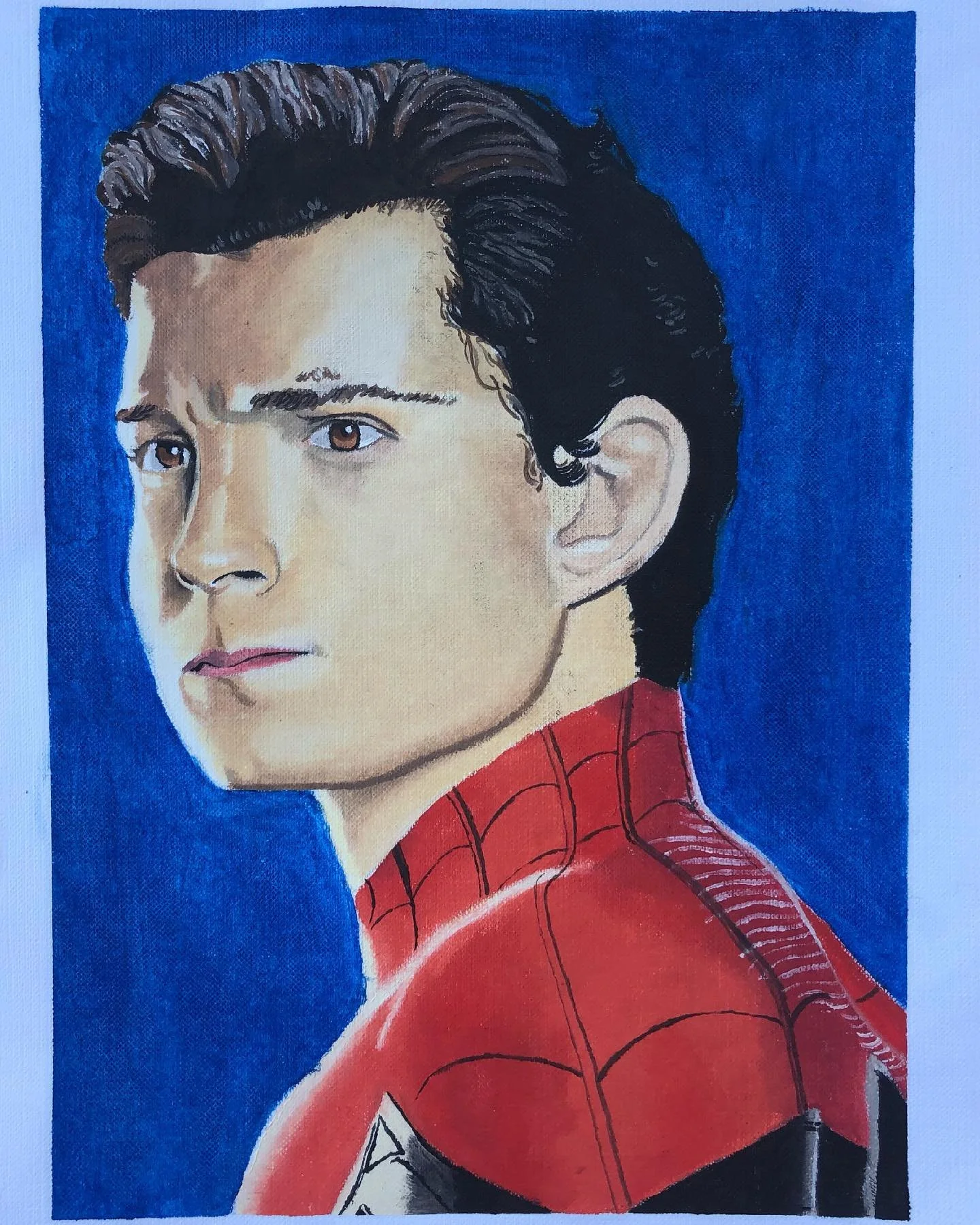 Spider Man/Tom Holland Painting Portrait
Tiktok: @elijah.arts_ 

#drawing #portraitdrawing #art #painting #red #blue #marvel #spiderman #tomholland