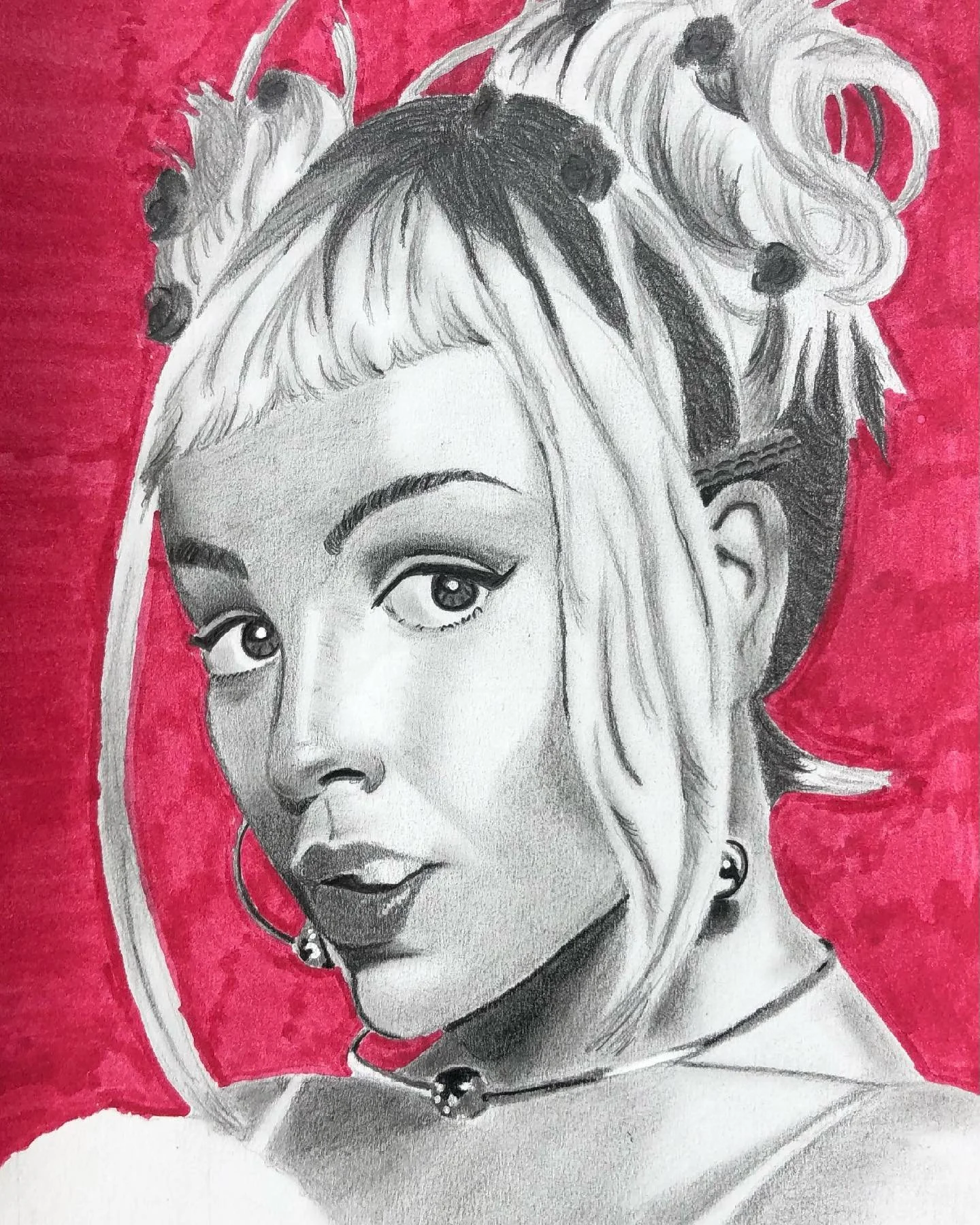 Doja Cat Portrait Drawing‼️
@dojacat 

#art #portrait #dojacat #tiktok #drawing #artist #viral #fyp