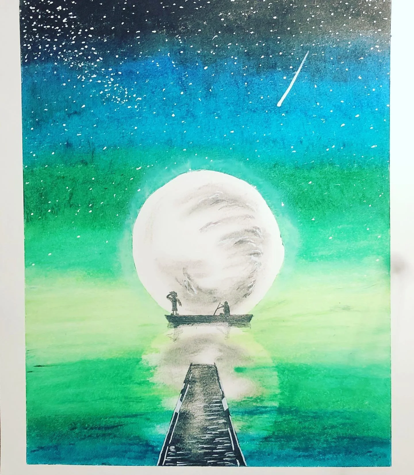 Dream Scenery Oil Pastel Portrait 
Credits: Tutorial from Art Arena&rsquo;s YouTube Chanel @artarena1 
#artist#oilpastel#art#beautifulscenery #explorepage