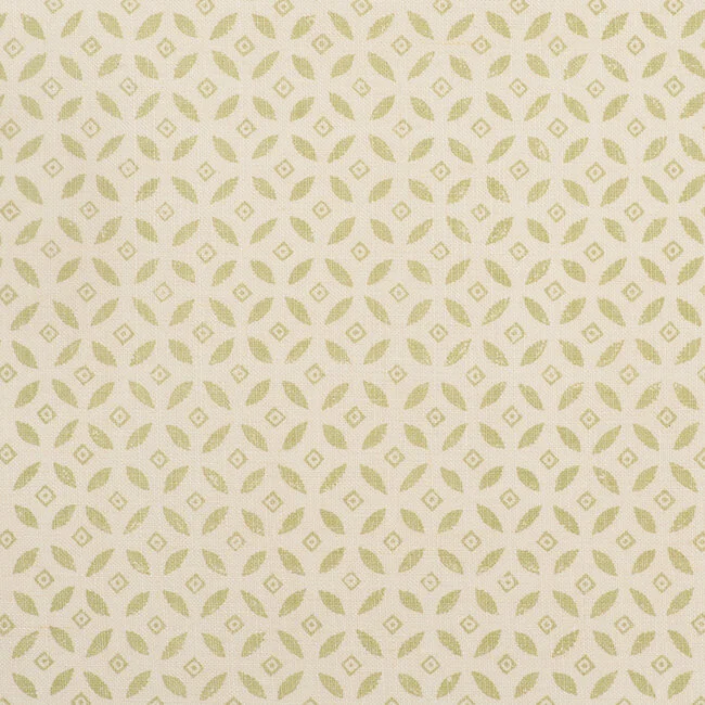 Lulsley Block in Greengage on Kirkaldy Linen