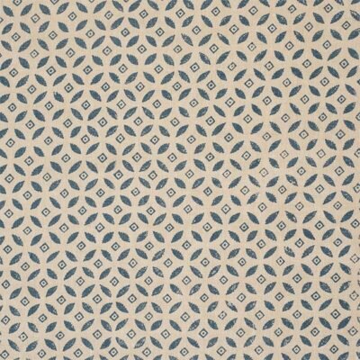 Lulsley Block in Light Indigo on Kirkaldy Linen