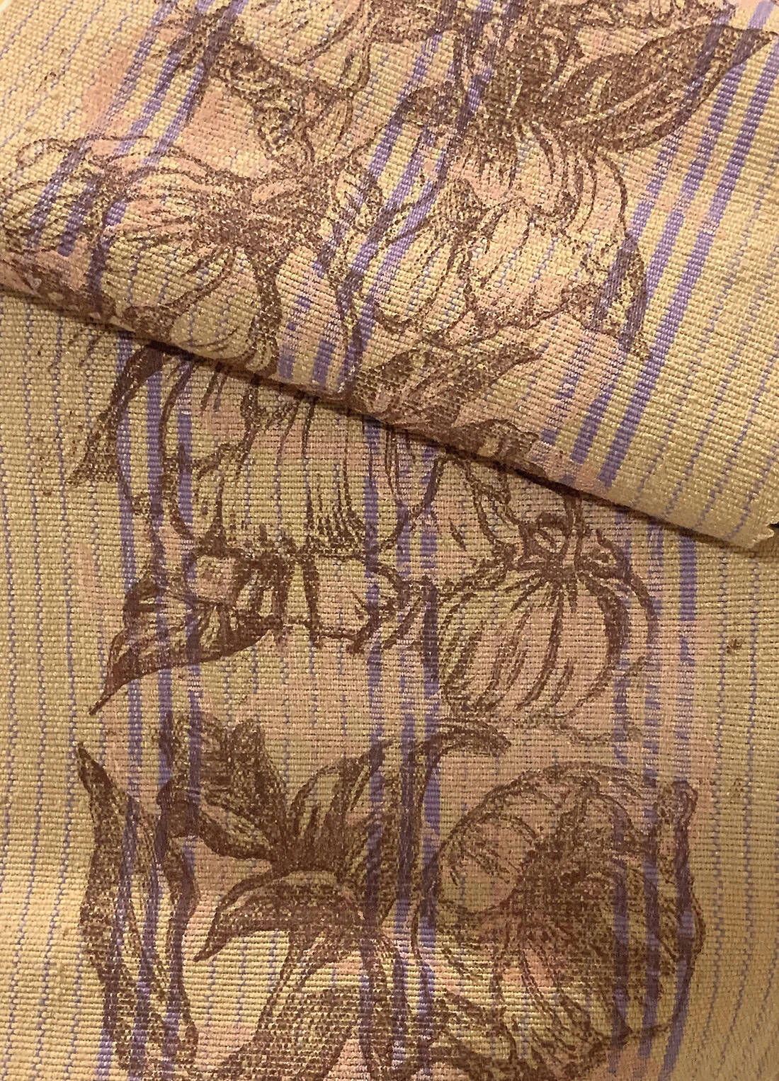 Hellebore | hand block printed on hand woven Aso Oke border.