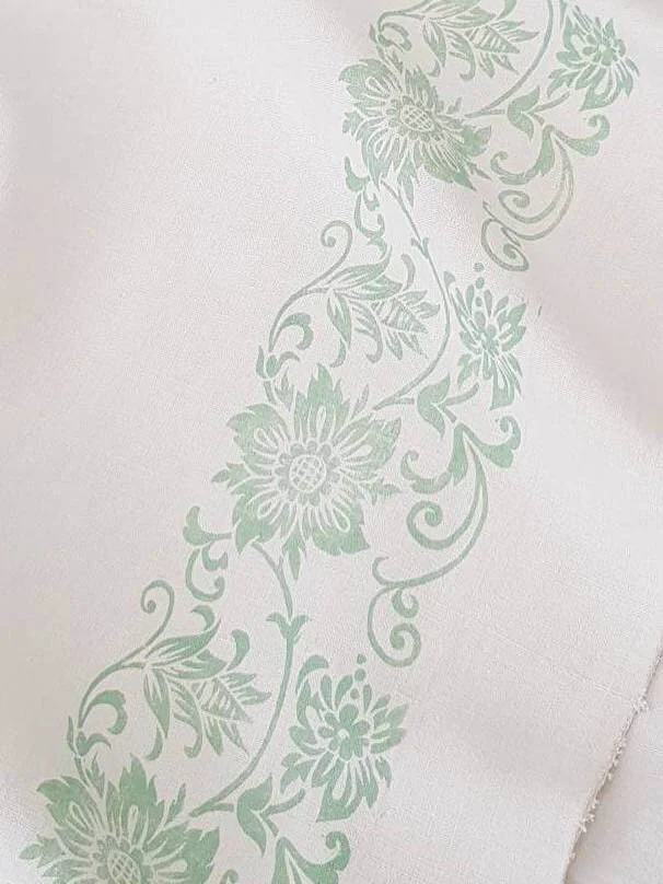 St. Sennery  |  hand block printed on vintage French linen.