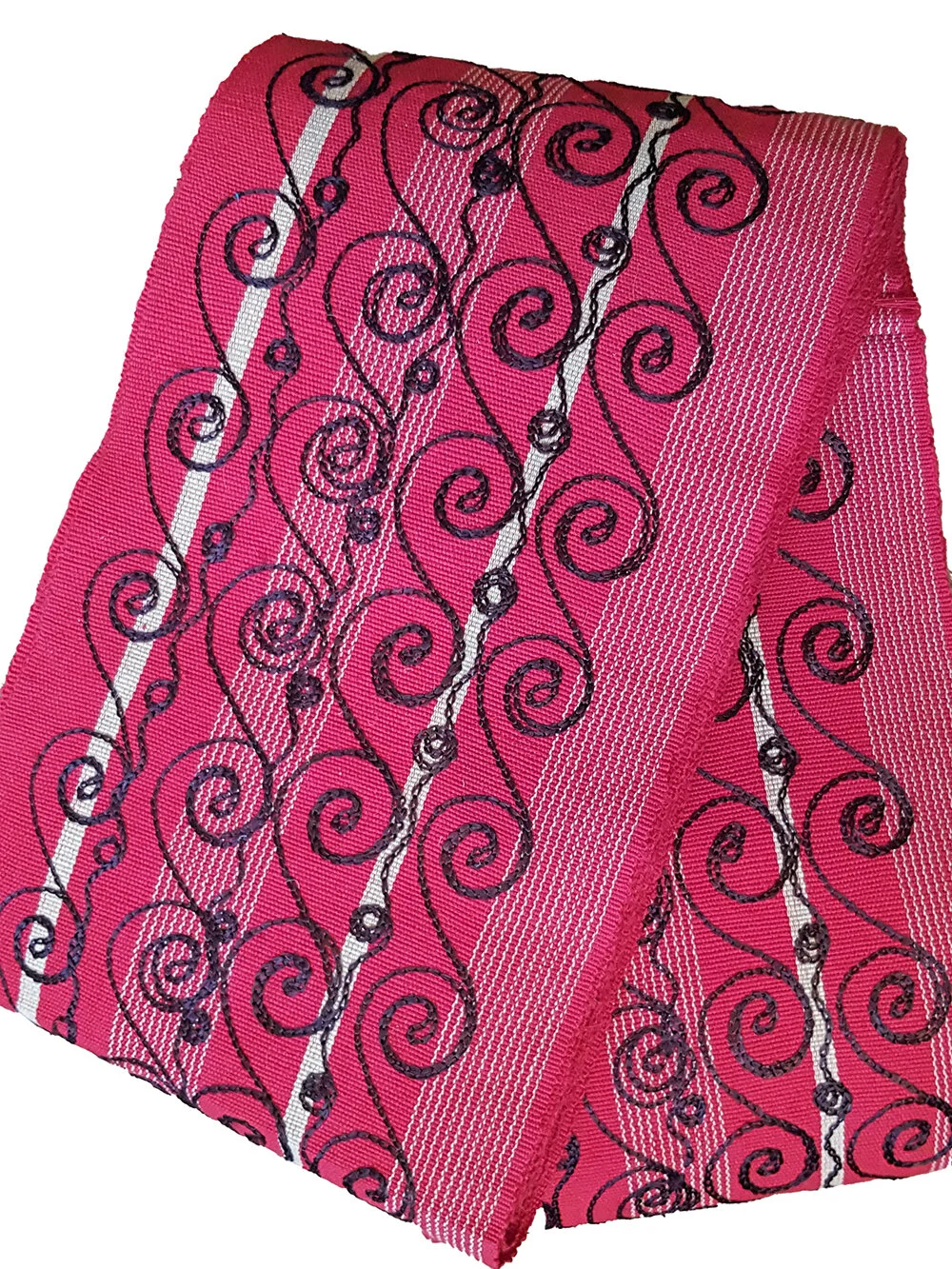 SEA SCROLL COCOLATE RED Pink House by Rebecca Cole.jpg
