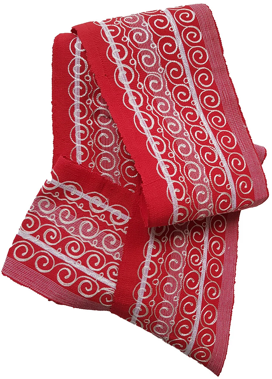 SEA SCROLL WHITE RED Pink House by Rebecca Cole.jpg
