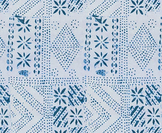 Adiré Geo - Pale Indigo