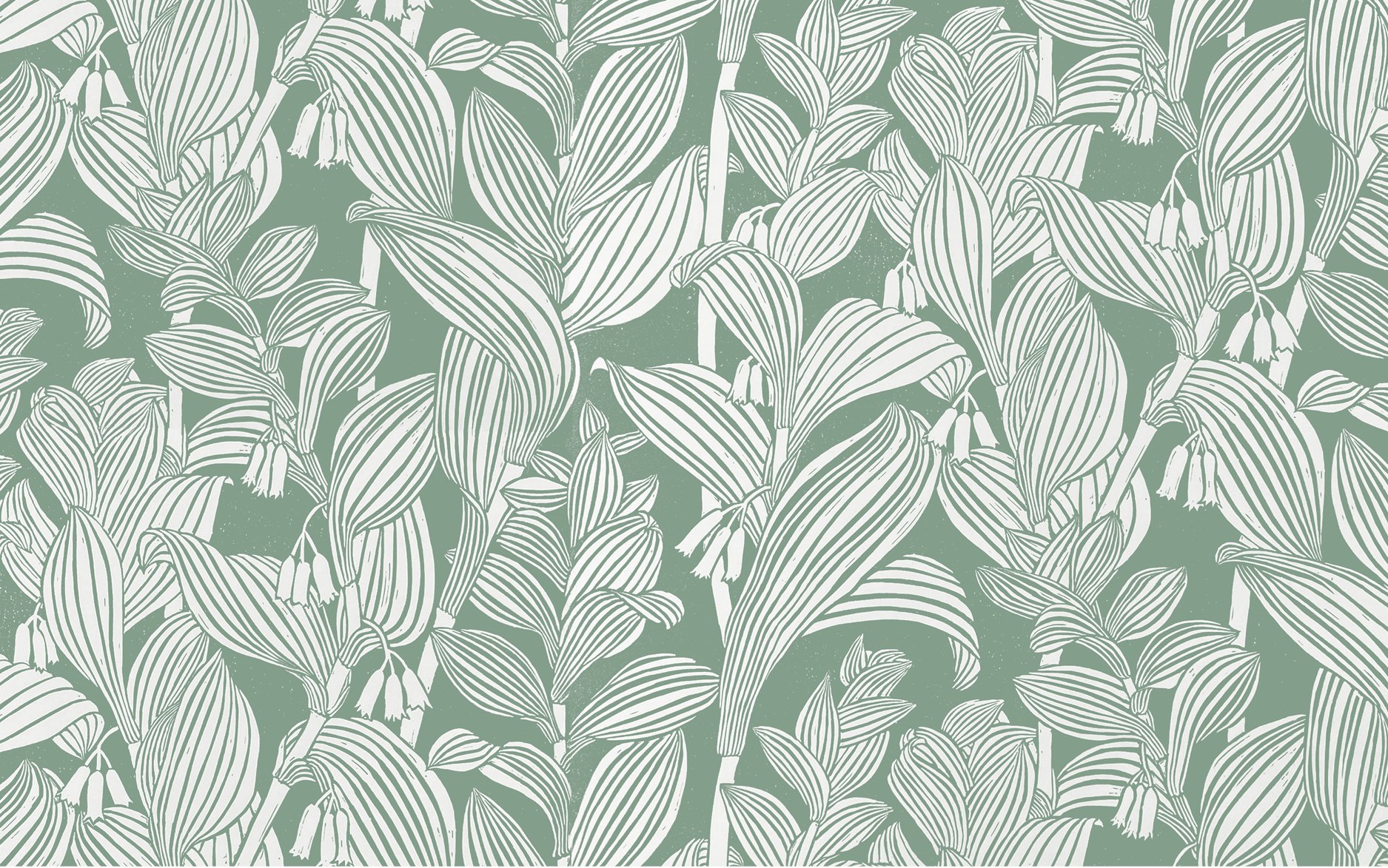 Solomon Seal in  Sea Green 