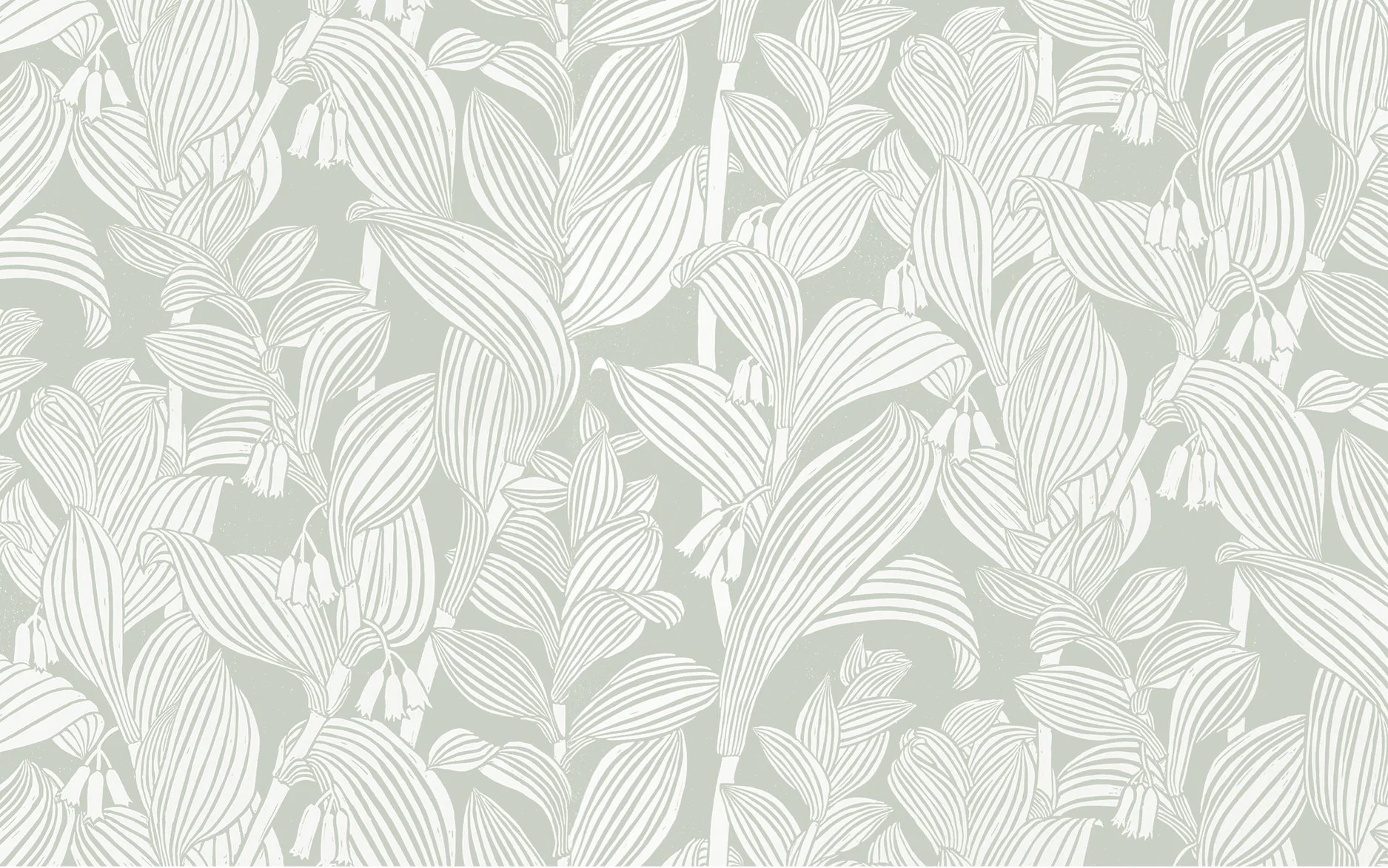 Solomon Seal in Pale Gray 