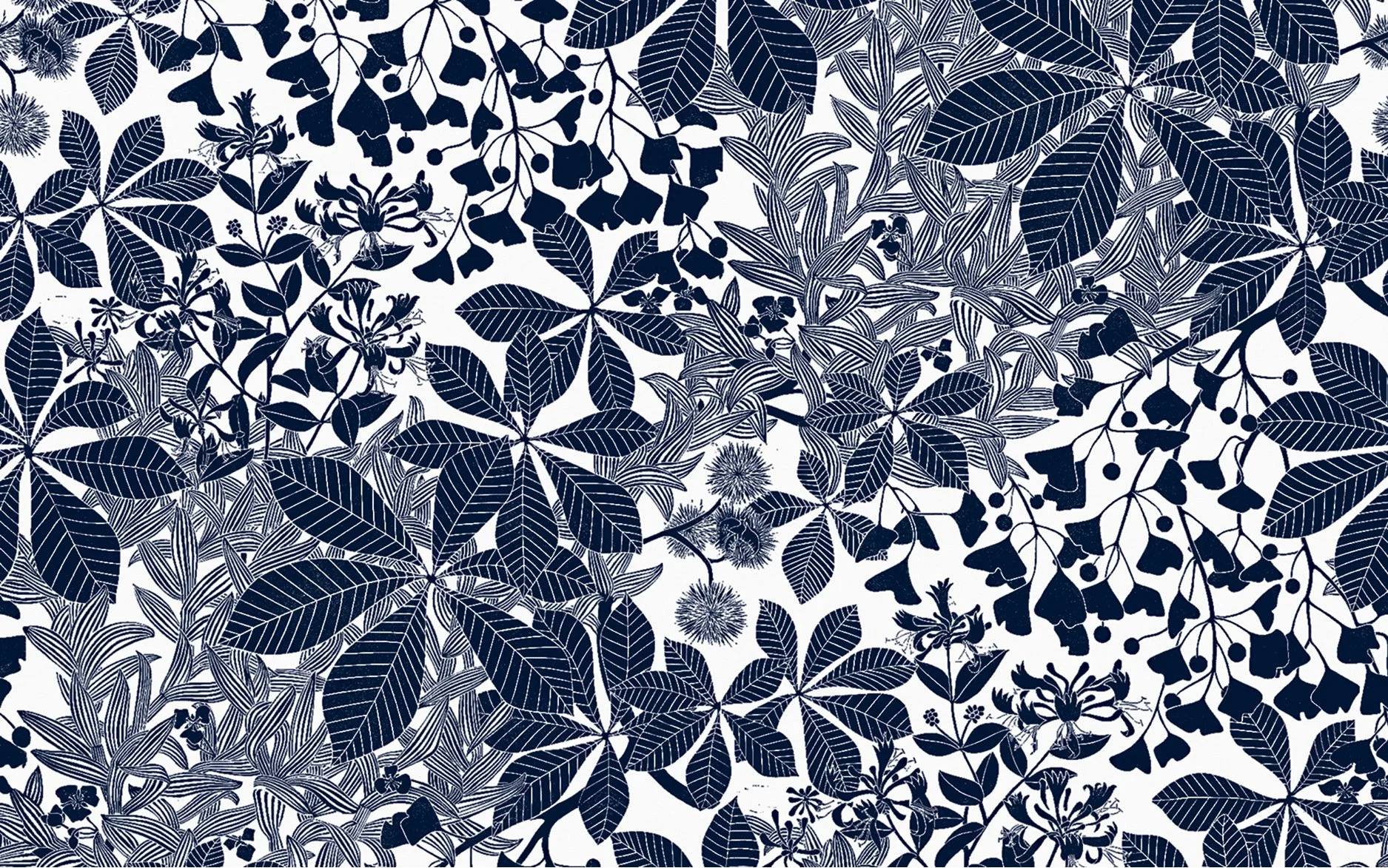 Marthe Armitage Wallpaper - Chestnut Ships Blue