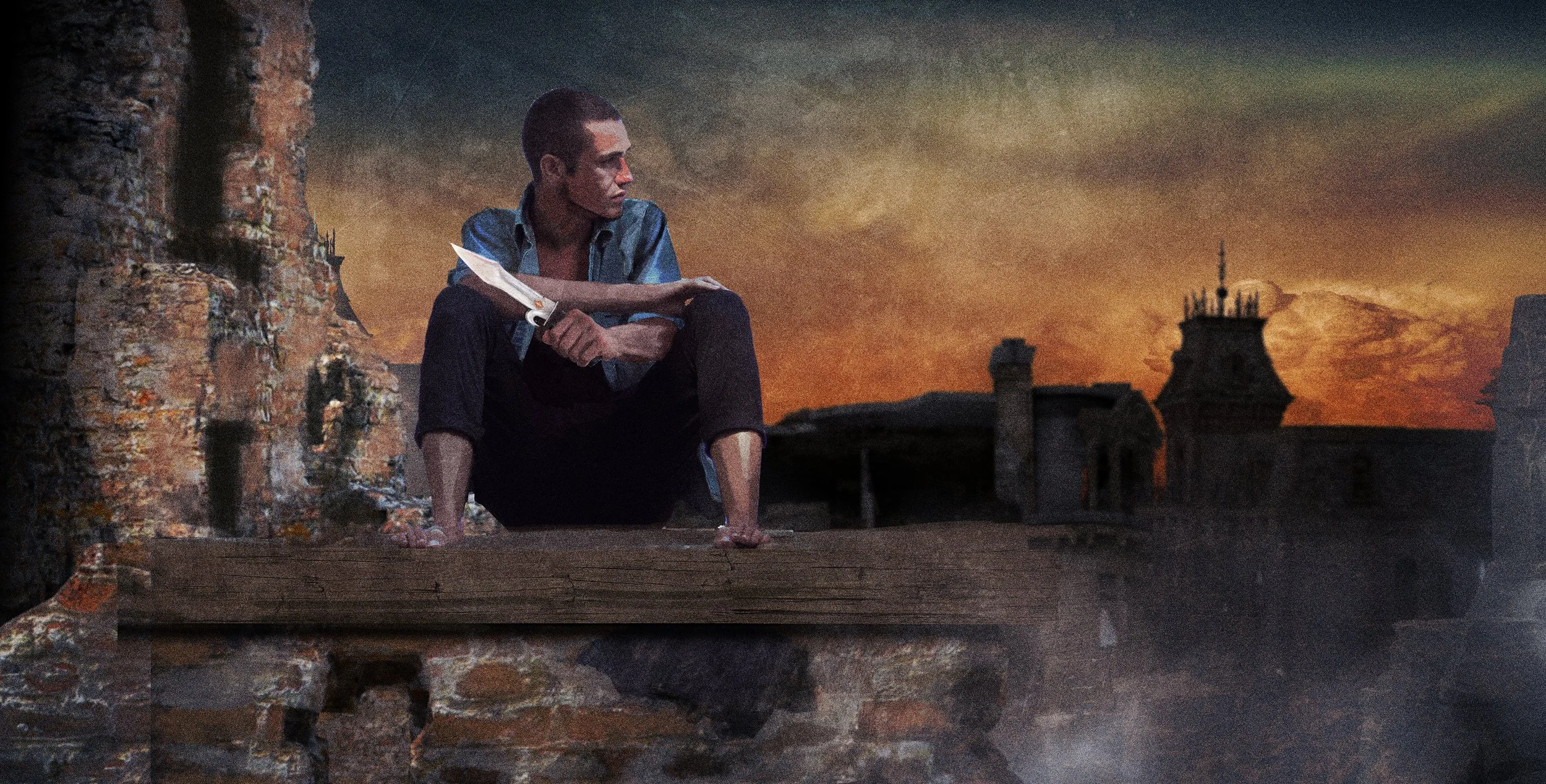 Dren sitting on a roof