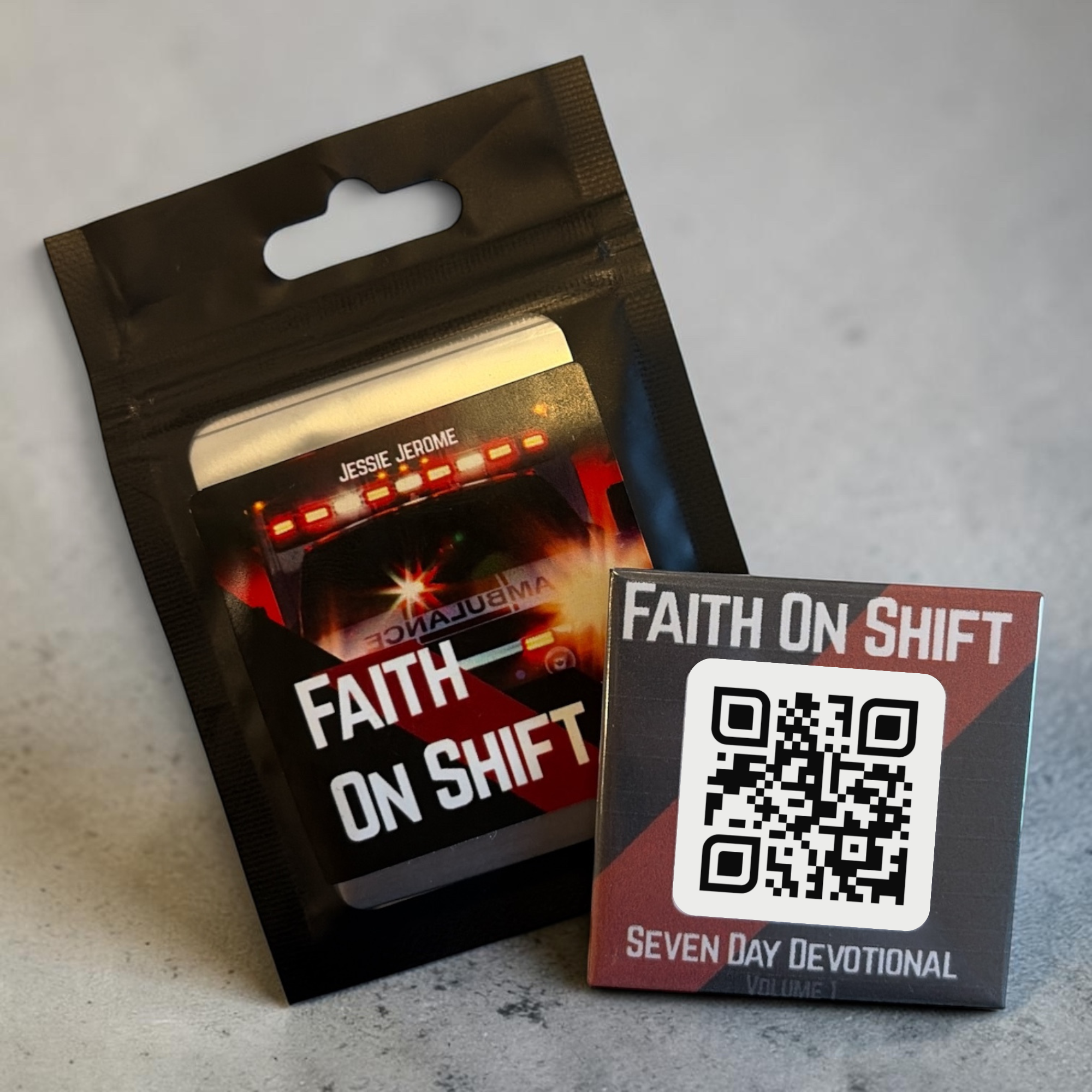 Faith On Shift QR Code Magnet with Digital Book Access