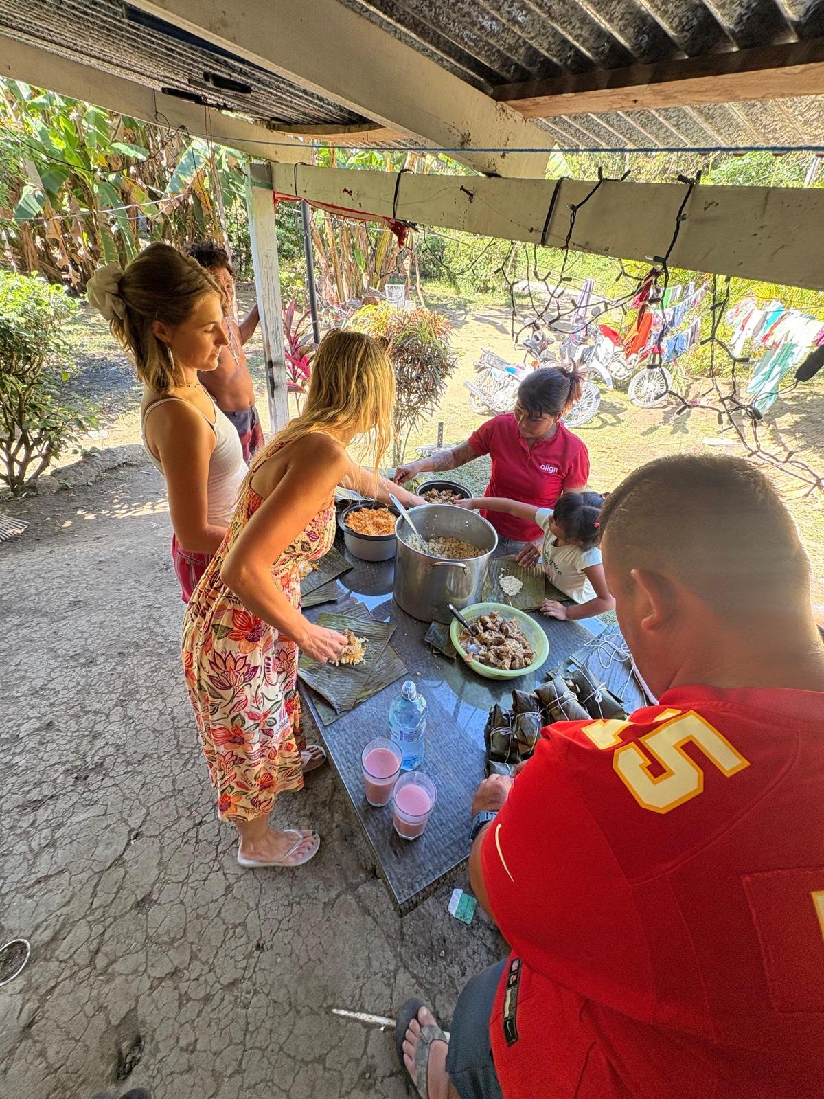 Preparing dinner with Felix and his familiy