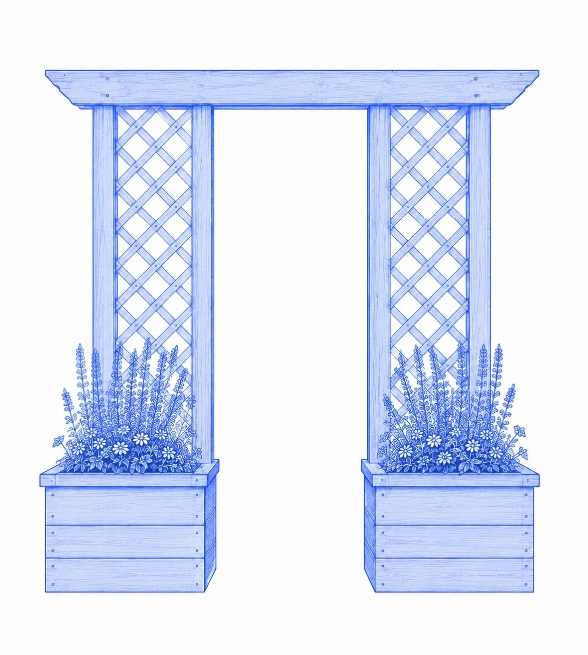 Garden Trellis Boxes