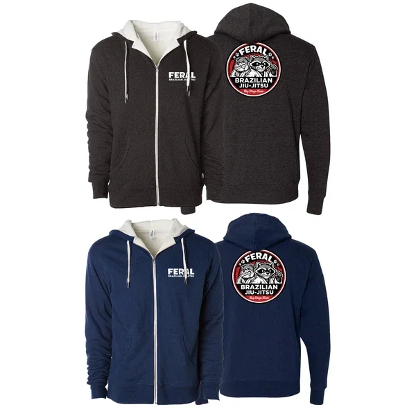 Feral BJJ Sherpa Lined Zip-Up Hoodie