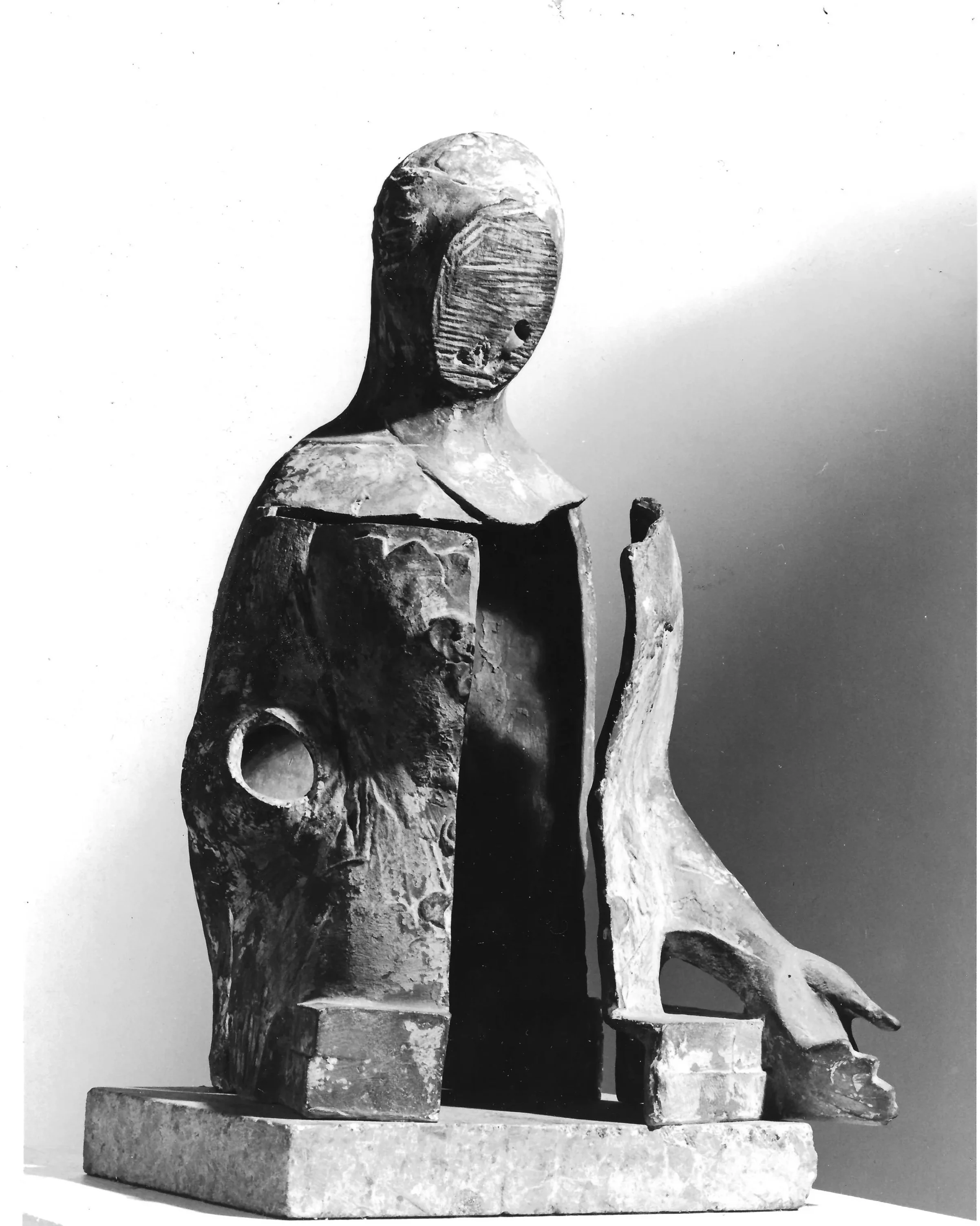  Vierge Ouvrant 
 1965
 Bronze on stone base
 16 x 11 x 6 1/2 in. (40.6 x 27.9 x 16.5 cm)
 American University Museum at the Katzen Arts Center, Washington, D.C. (2018.12.1)