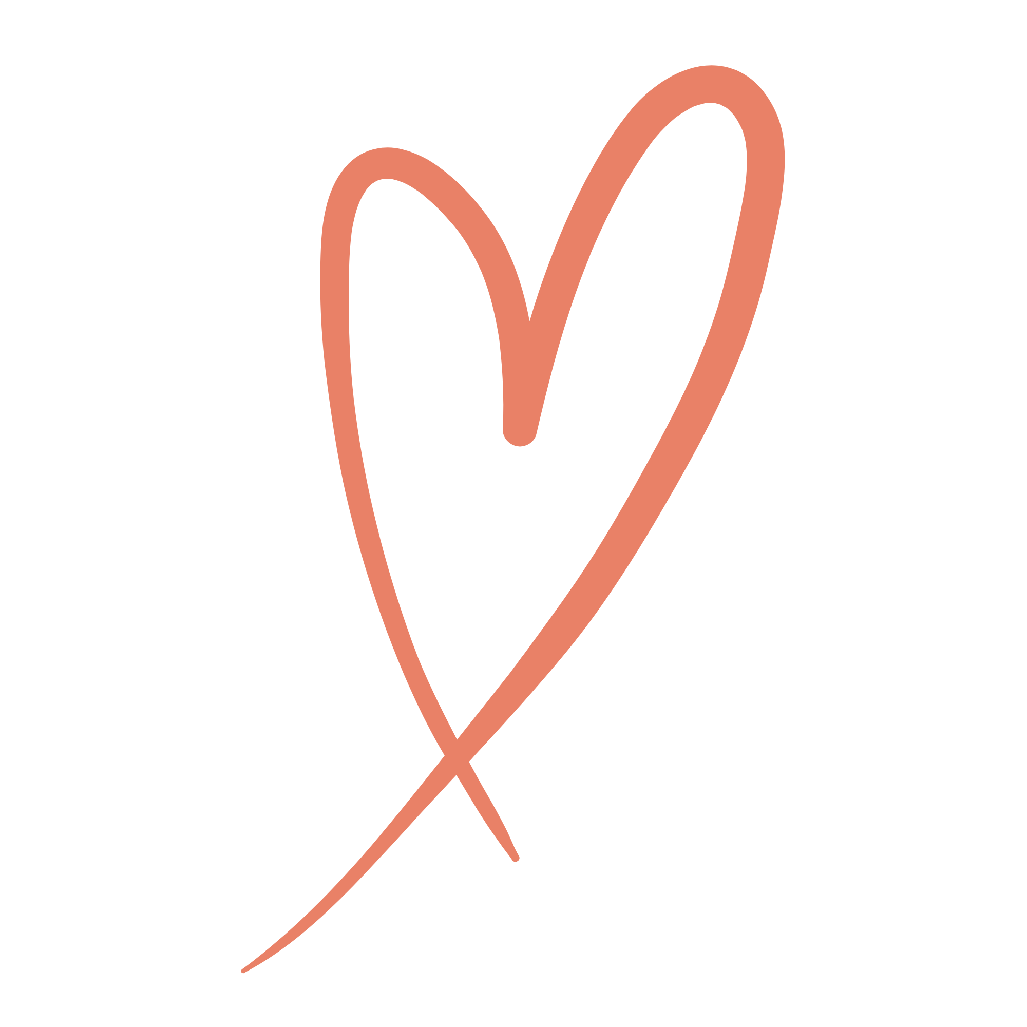 A black background with a minimalist rose gold heart shape outline in the center.