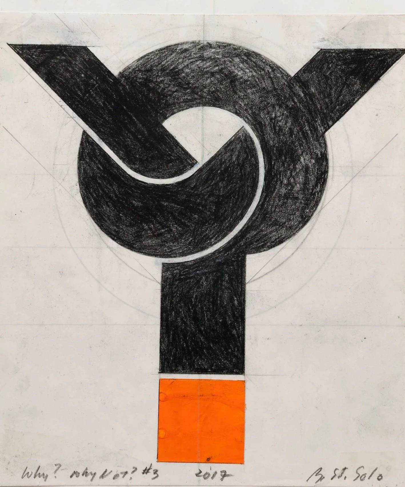 "Why? Why Not? #3," 2017, graphite, colored pencil, and gouache on paper, 11 x 8 1/2 inches