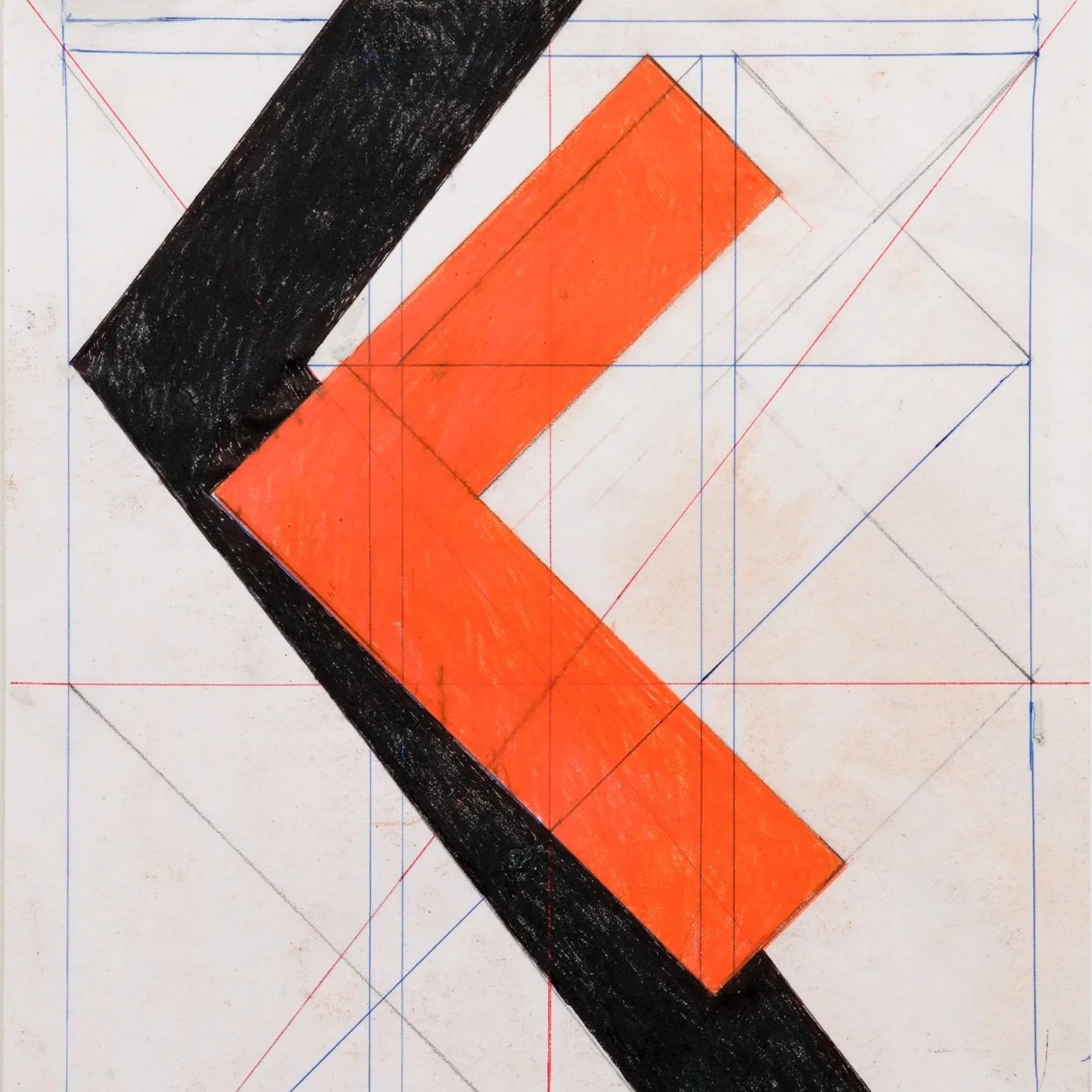"Doing the forbidden: mixing the 2 Grids at the same time," 2019, 11 x 8 1/2 inches