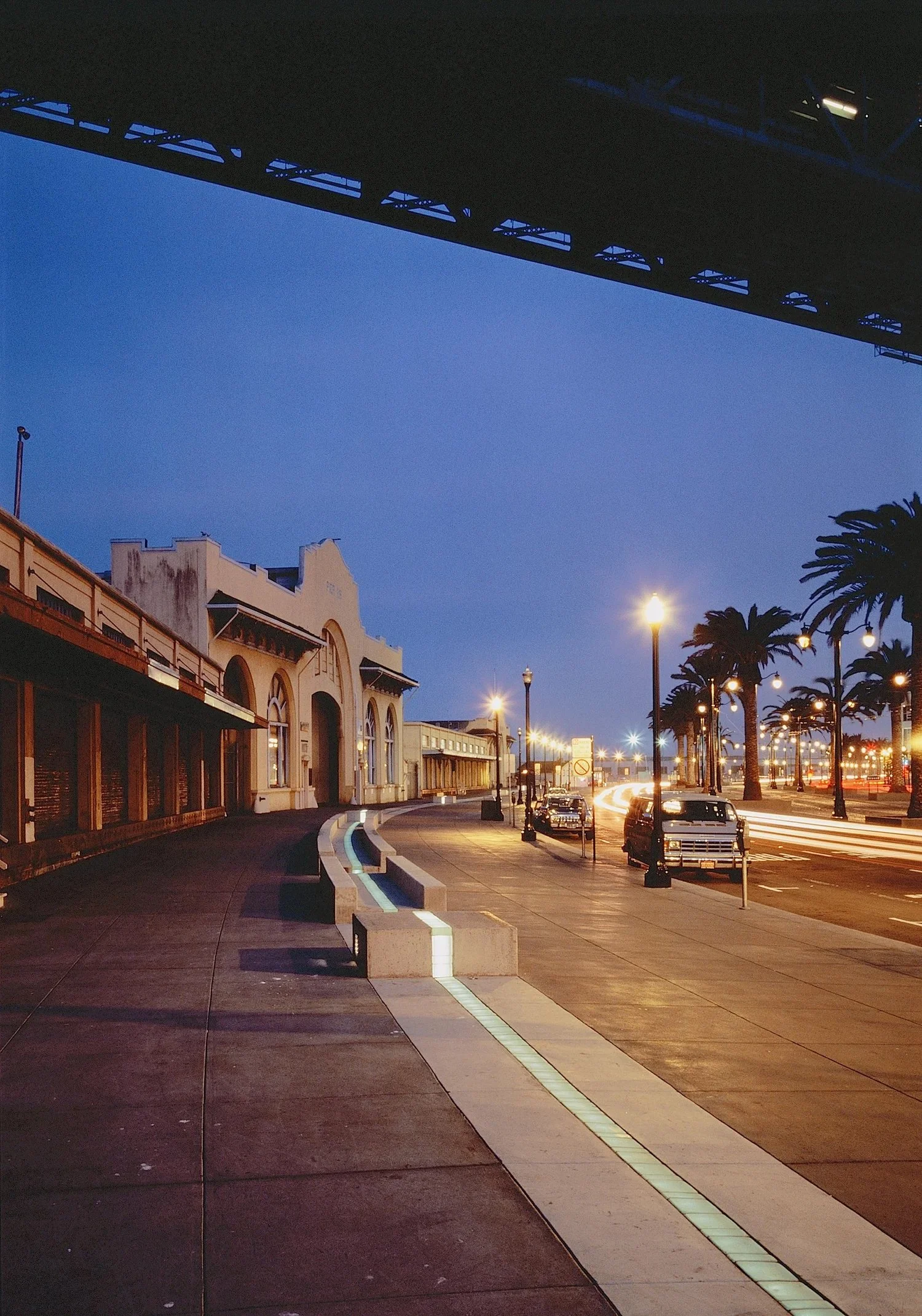 "Promenade Ribbon," 1991-2000, Commissioned by the San Francisco Art Commission for the Waterfront Transportation Projects, Artists: Vito Acconci, Stanley Saitowitz, and Barbara Stauffacher Solomon